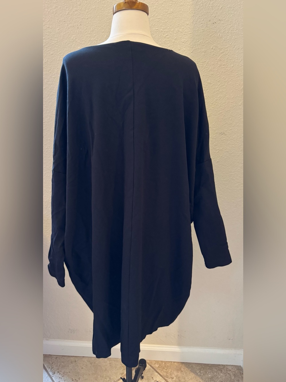 bryn Walker Black Draped Long Shirt